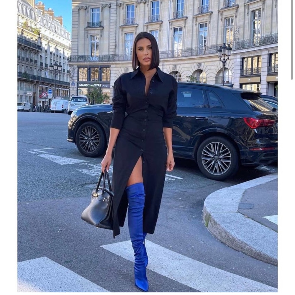 Zara midi shirt dress